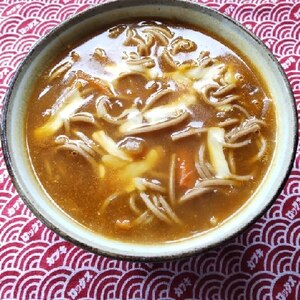 カレーリメイク　カレー蕎麦